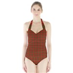 Bruce Tartan Women s Halter One Piece Swimsuit