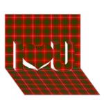 Bruce Tartan I Love You 3D Greeting Card (7x5)