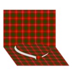 Bruce Tartan Heart Bottom 3D Greeting Card (7x5)