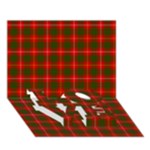Bruce Tartan LOVE Bottom 3D Greeting Card (7x5)