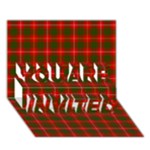 Bruce Tartan YOU ARE INVITED 3D Greeting Card (7x5)