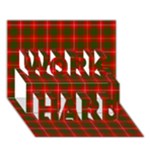 Bruce Tartan WORK HARD 3D Greeting Card (7x5)
