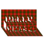 Bruce Tartan Merry Xmas 3D Greeting Card (8x4)