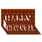 Bruce Tartan Happy New Year 3D Greeting Card (8x4)