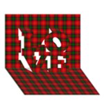 Chisholm Tartan LOVE 3D Greeting Card (7x5)