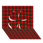 Chisholm Tartan Clover 3D Greeting Card (7x5)