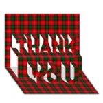 Chisholm Tartan THANK YOU 3D Greeting Card (7x5)