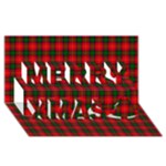 Chisholm Tartan Merry Xmas 3D Greeting Card (8x4)