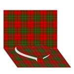 Comyn Tartan Heart Bottom 3D Greeting Card (7x5)