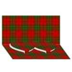 Comyn Tartan Twin Heart Bottom 3D Greeting Card (8x4)