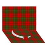 Comyn Tartan Circle Bottom 3D Greeting Card (7x5)
