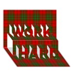 Comyn Tartan WORK HARD 3D Greeting Card (7x5)
