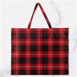 Cunningham Tartan Zipper Large Tote Bag