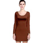 Dunbar Tartan Long Sleeve Velvet Bodycon Dress