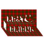 Dunbar Tartan Best Friends 3D Greeting Card (8x4)