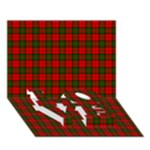 Dunbar Tartan LOVE Bottom 3D Greeting Card (7x5)