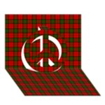 Dunbar Tartan Peace Sign 3D Greeting Card (7x5)