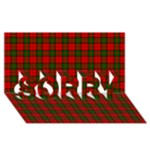 Dunbar Tartan SORRY 3D Greeting Card (8x4)