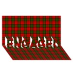 Dunbar Tartan ENGAGED 3D Greeting Card (8x4)