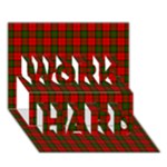 Dunbar Tartan WORK HARD 3D Greeting Card (7x5)