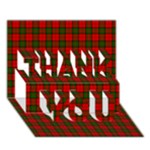 Dunbar Tartan THANK YOU 3D Greeting Card (7x5)