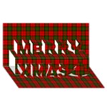 Dunbar Tartan Merry Xmas 3D Greeting Card (8x4)