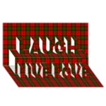 Dunbar Tartan Laugh Live Love 3D Greeting Card (8x4)