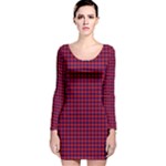 Hamilton Tartan Long Sleeve Velvet Bodycon Dress
