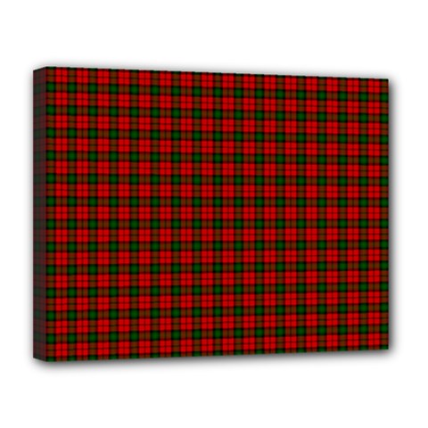 Kerr Tartan Canvas 14  x 11  (Stretched) from ArtsNow.com