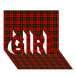 Kerr Tartan GIRL 3D Greeting Card (7x5)