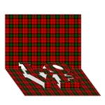 Kerr Tartan LOVE Bottom 3D Greeting Card (7x5)