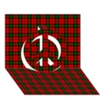 Kerr Tartan Peace Sign 3D Greeting Card (7x5)