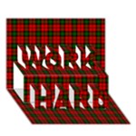 Kerr Tartan WORK HARD 3D Greeting Card (7x5)