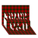 Kerr Tartan THANK YOU 3D Greeting Card (7x5)