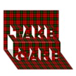 Kerr Tartan TAKE CARE 3D Greeting Card (7x5)