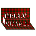 Kerr Tartan Merry Xmas 3D Greeting Card (8x4)