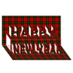 Kerr Tartan Happy New Year 3D Greeting Card (8x4)