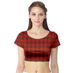 MacDougall Tartan Short Sleeve Crop Top (Tight Fit)