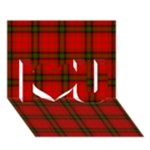 MacDougall Tartan I Love You 3D Greeting Card (7x5)