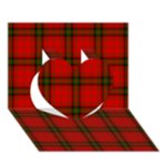 MacDougall Tartan Heart 3D Greeting Card (7x5)