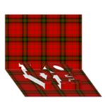 MacDougall Tartan LOVE Bottom 3D Greeting Card (7x5)