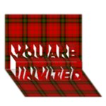 MacDougall Tartan YOU ARE INVITED 3D Greeting Card (7x5)