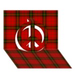 MacDougall Tartan Peace Sign 3D Greeting Card (7x5)