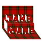 MacDougall Tartan TAKE CARE 3D Greeting Card (7x5)