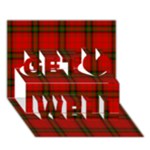 MacDougall Tartan Get Well 3D Greeting Card (7x5)