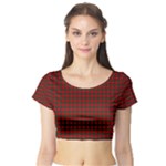 MacDuff Tartan Short Sleeve Crop Top (Tight Fit)
