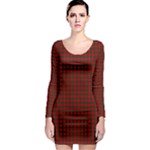 MacDuff Tartan Long Sleeve Bodycon Dress