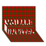 MacGregor Tartan YOU ARE INVITED 3D Greeting Card (7x5)