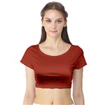 MacNab Tartan Short Sleeve Crop Top (Tight Fit)