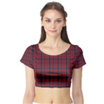 MacTavish Tartan Short Sleeve Crop Top (Tight Fit)
